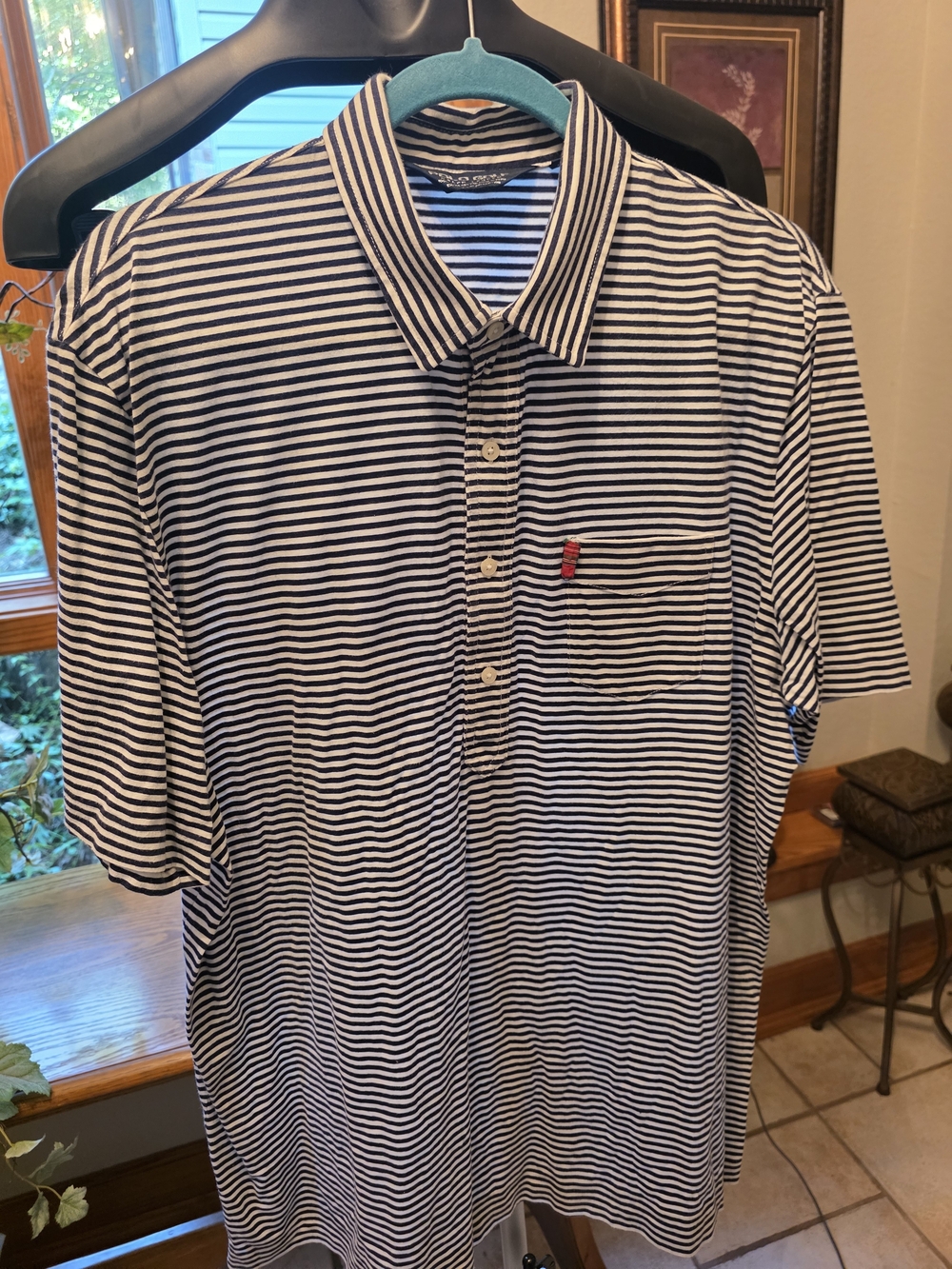 Polo by Ralph Lauren Black and White Striped Polo Shirt